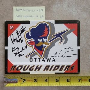 CFL 1995 Ottawa Roughriders Team Tile with Autographs